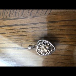 Silver and gold heart pendant